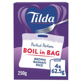 Tilda Boil in the Bag Brown Basmati Rice   4 x 62.5g GOODS M&S   