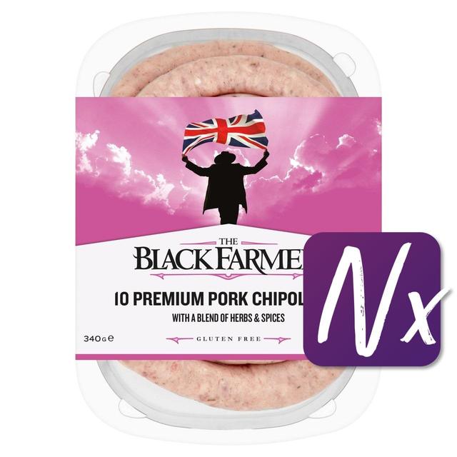 The Black Farmer's 10 Premium Pork Chipolatas   340g