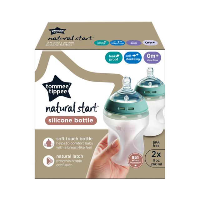 Tommee Tippee Natural Start Silicone Bottle 2 x 260ml pack   2 per pack GOODS M&S   