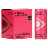 INTUNE Pomegranate &amp; Ginger Sparkling CBD Drink   4 x 250ml