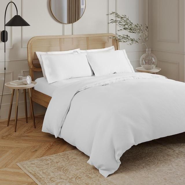 M&S Egyptian Cotton 230 Thread Count Duvet Cover Double-King Ice White