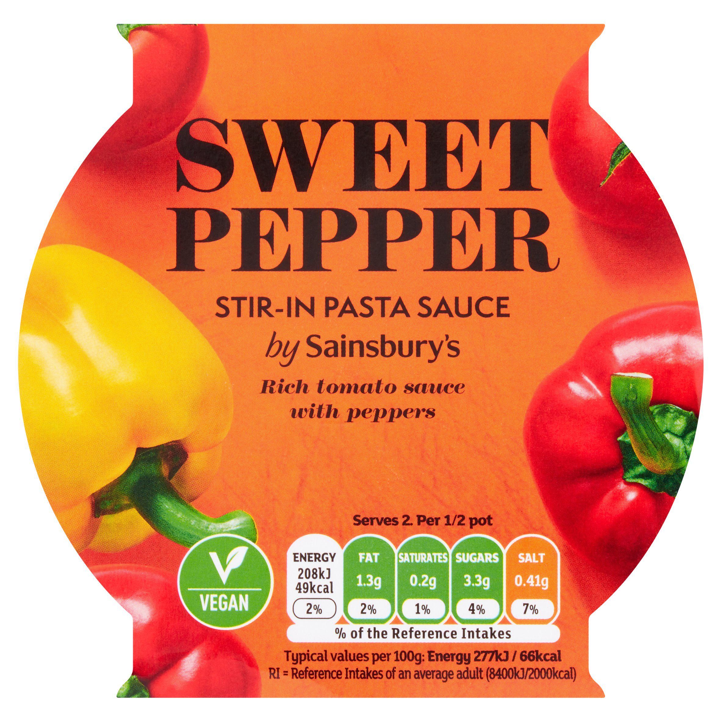 Sainsbury's Sweet Pepper Stir-In Pasta Sauce 150g Italian Sainsburys   