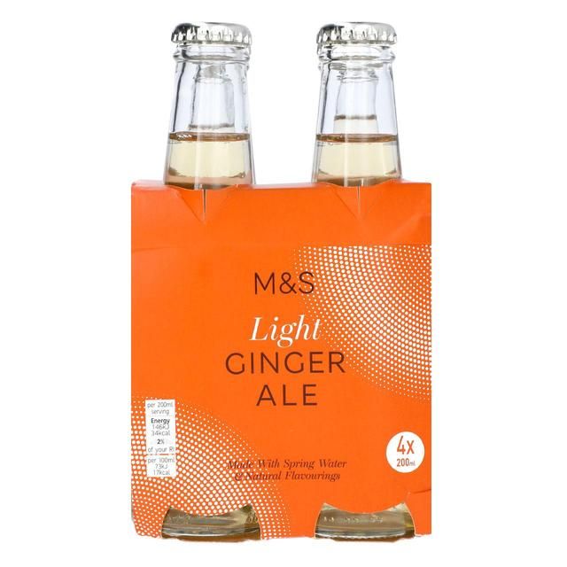 M&S Light Ginger Ale   4 x 200ml