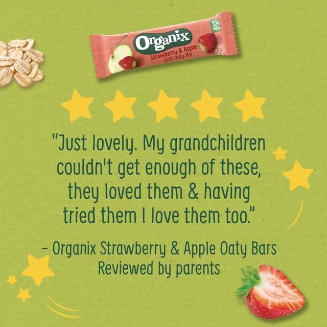 Organix Strawberry & Apple Organic Soft Oaty Bars Toddler Snack Multipack   6 x 23g GOODS M&S   