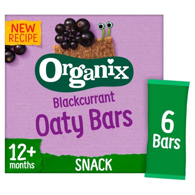 Organix Blackcurrant Organic Soft Oaty Bars Toddler Snack Multipack   6 x 23g