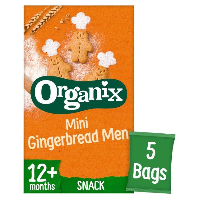 Organix Mini Gingerbread Men Organic Toddler Snack Biscuits Multipack   5 x 20g GOODS M&S   