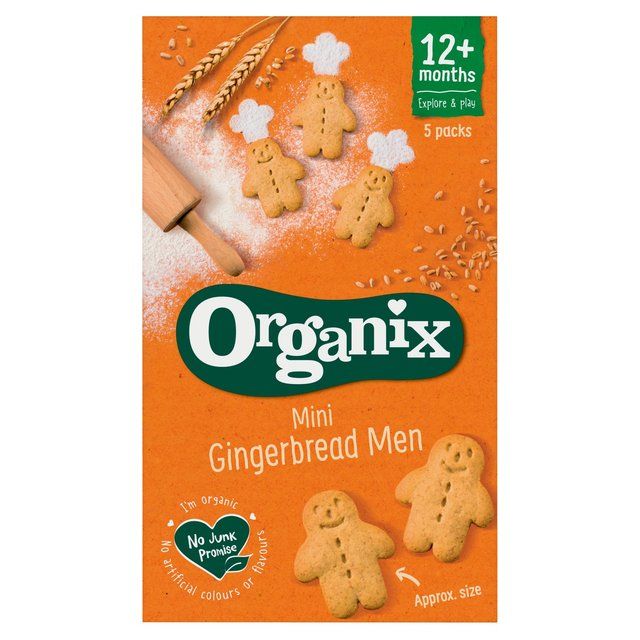 Organix Mini Gingerbread Men Organic Toddler Snack Biscuits Multipack   5 x 20g GOODS M&S   