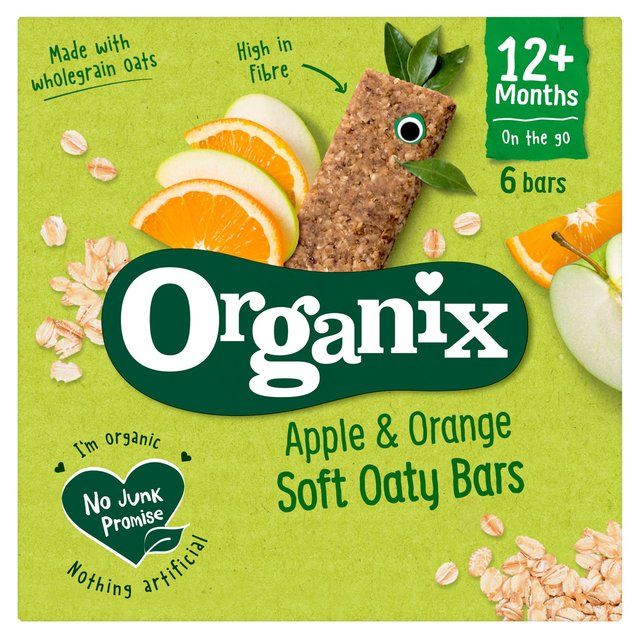 Organix Apple & Orange Organic Soft Oaty Bars Toddler Snack Multipack   6 x 23g GOODS M&S   