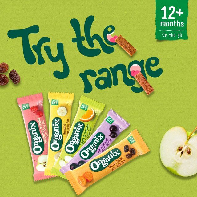 Organix Apple & Orange Organic Soft Oaty Bars Toddler Snack Multipack   6 x 23g GOODS M&S   