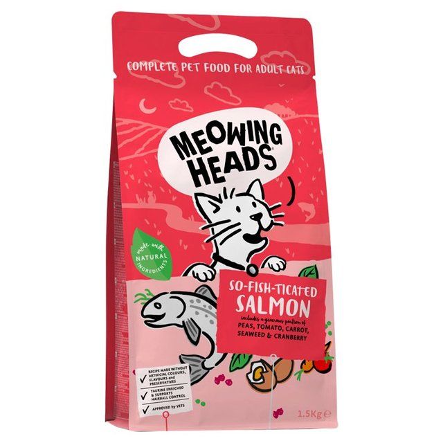 Meowing Heads So-fish-ticated Salmon Dry Cat Food   1.5kg