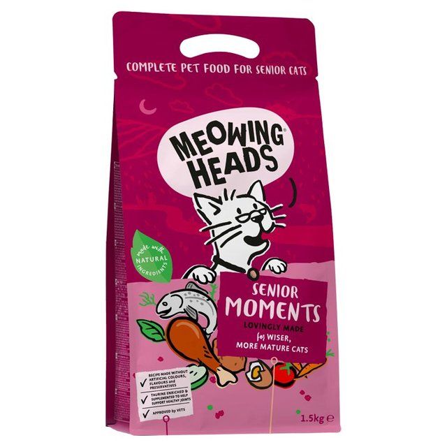 Meowing Heads Senior Moments Dry Cat Food   1.5kg GOODS M&S   