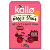 Kallo Veggie Thins Beetroot &amp; Three Seed   100g