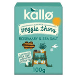 Kallo Veggie Thins Rosemary &amp; Sea Salt   100g