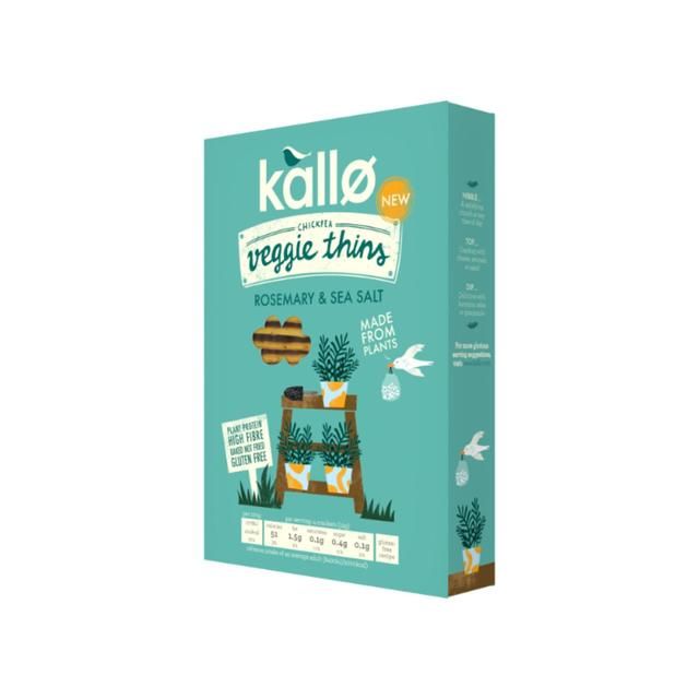 Kallo Veggie Thins Rosemary &amp; Sea Salt   100g