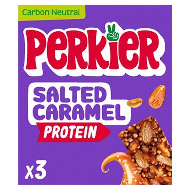 Perkier Salted Caramel Protein Bars   3 x 35g