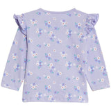 M&S Cotton Floral Long Sleeve Top 0 Months-3 Years Purple GOODS M&S   