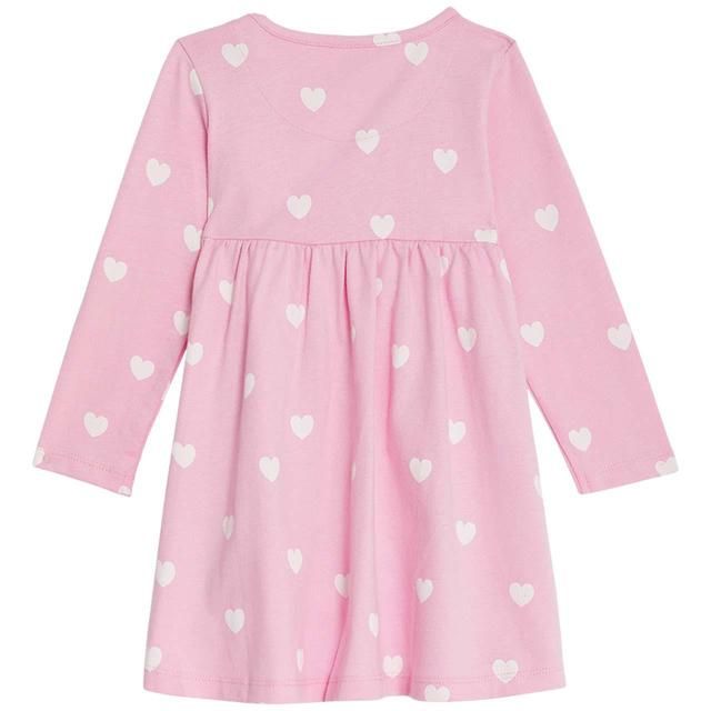 M&S Heart Dress 0 Months-3 Years Pink