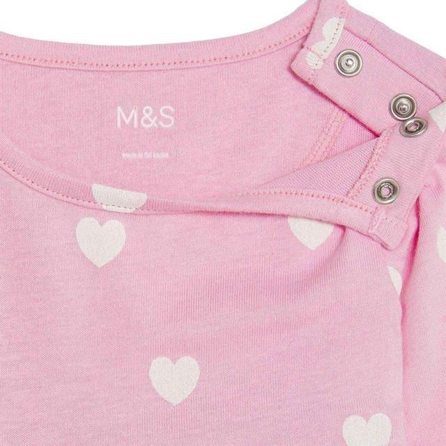 M&S Heart Dress 0 Months-3 Years Pink GOODS M&S   