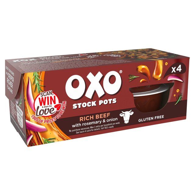 Oxo Stock Pots Rich Beef with Rosemary & Onion   4 x 20g GOODS M&S   