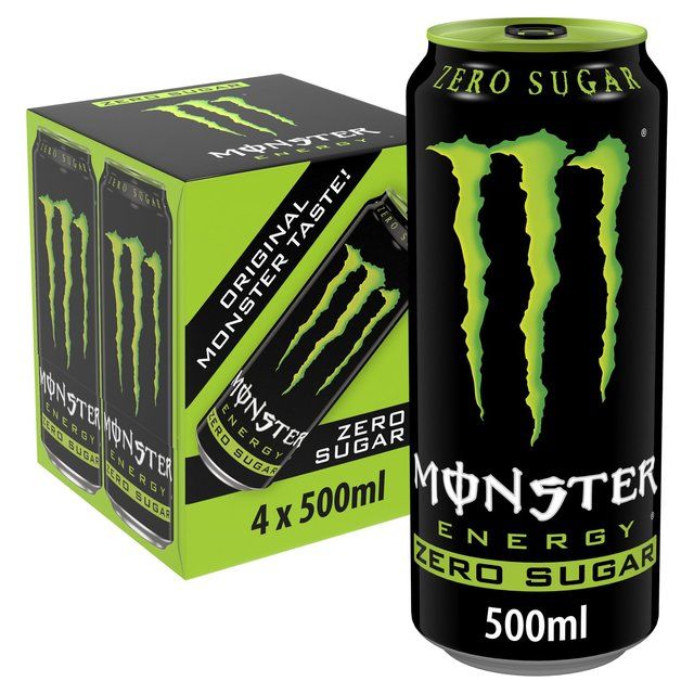 Monster Energy Drink Zero Sugar   4 x 500ml