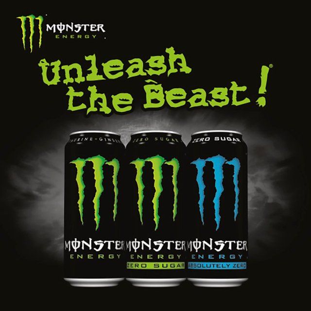 Monster Energy Drink Zero Sugar   4 x 500ml GOODS M&S   