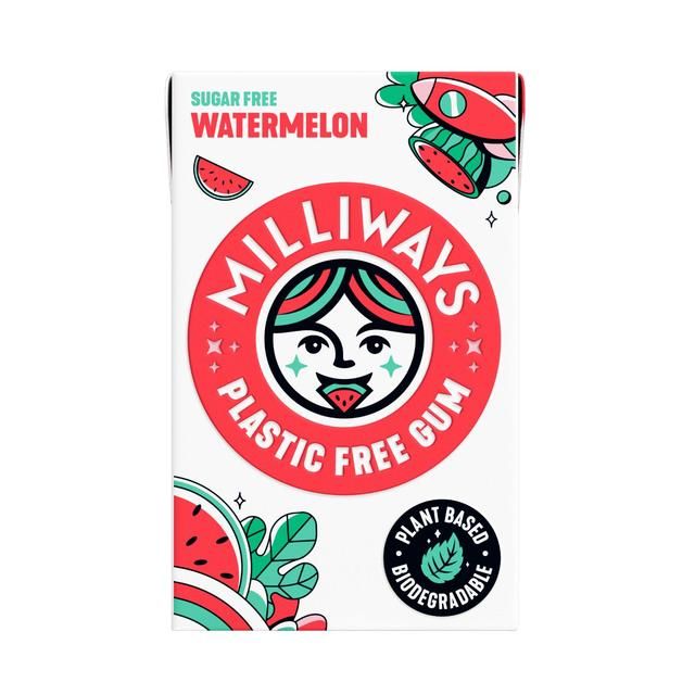 Milliways Watermelon Plastic Free Sugar Free Chewing Gum   19g GOODS M&S   