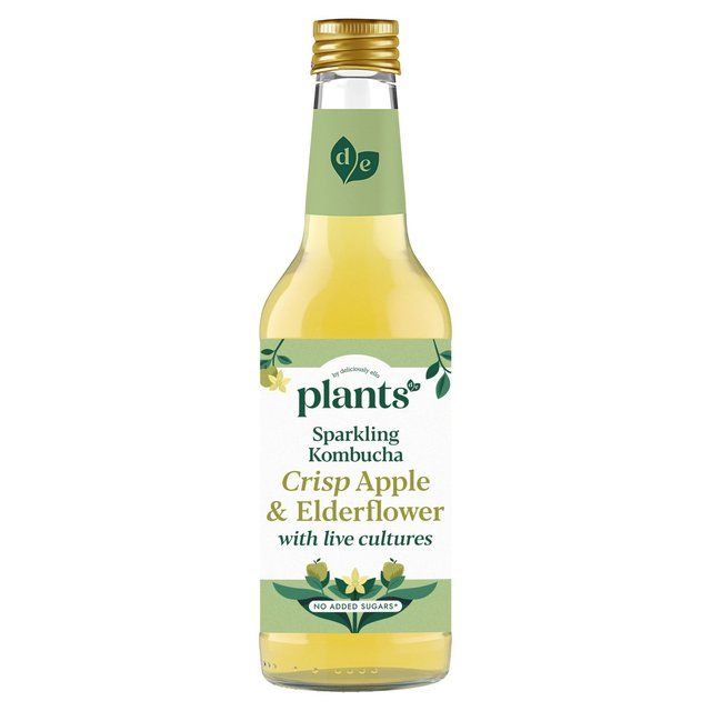 Plants by Deliciously Ella Apple and Elderflower Kombucha   250ml GOODS M&S   