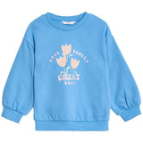 M&S Pure Cotton Floral Sweatshirt 2-7 Years Blue GOODS M&S   