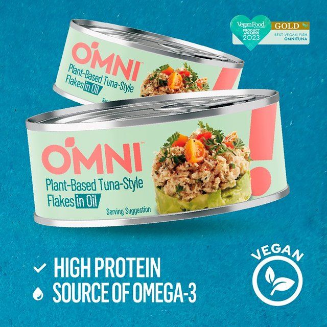 OmniTuna Plant Based Tuna Flakes in Oil   100g