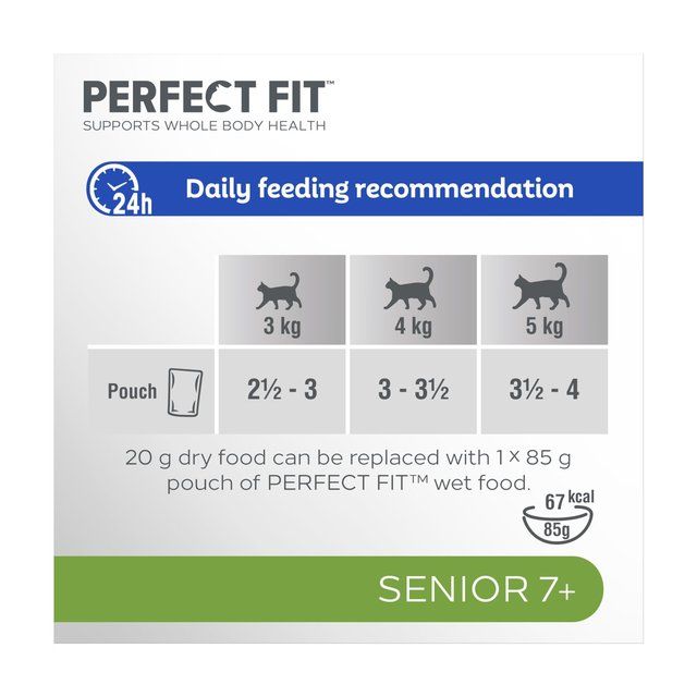 Perfect Fit Cat Pouches Senior 7+ Mixed   12 x 85g GOODS M&S   