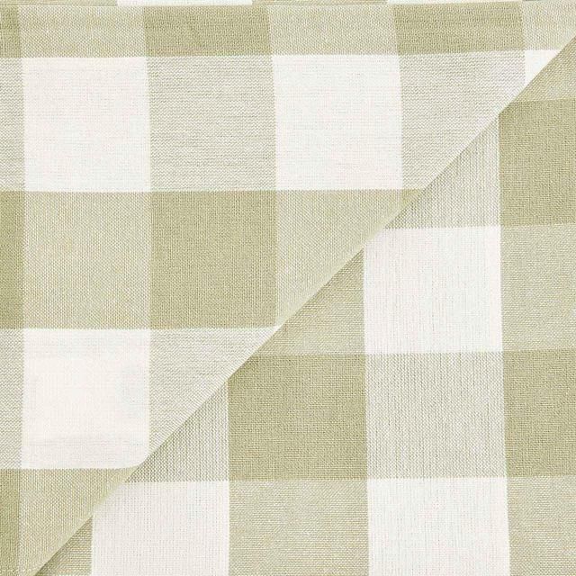 M&S Gingham Tablecloth Green