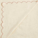 M&S Embroidered Edge Scallop Table Cloth Natural GOODS M&S   