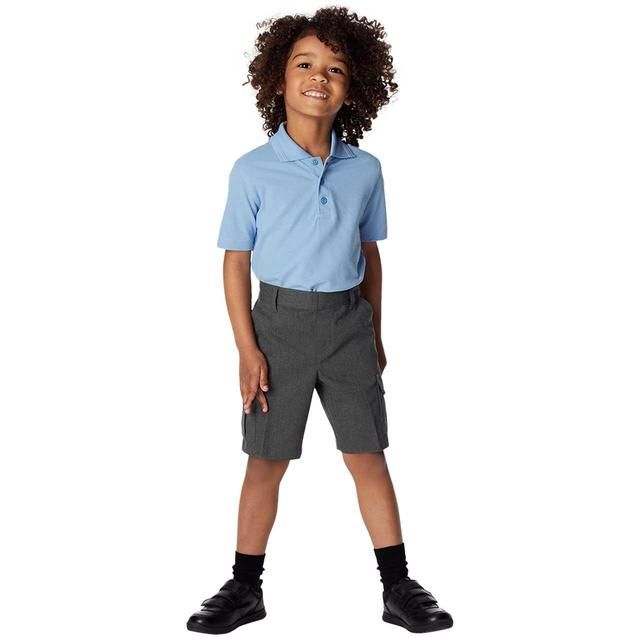 M&S Boys 2pk Cargo School Shorts Grey 3-4 Yrs   2 per pack