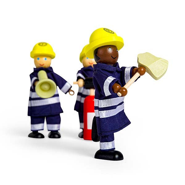 Tidlo 4 Wooden Firefighter Figures with Accessories GOODS Superdrug   