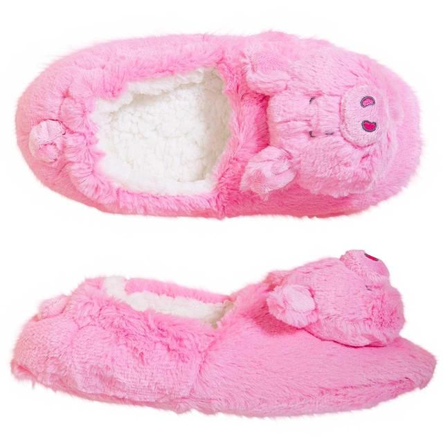 M&S Kids Percy Pig Slippers Size 6-13 Pink