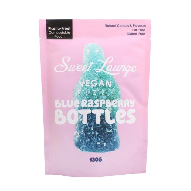 Sweet Lounge Vegan Fizzy Blue Raspberry Bottles   130g GOODS M&S   