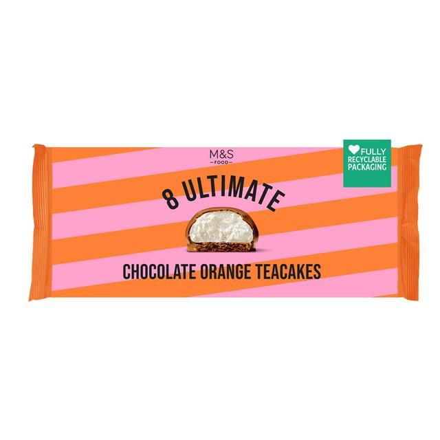 M&S 8 Ultimate Chocolate Orange Teacakes   240g GOODS M&S   