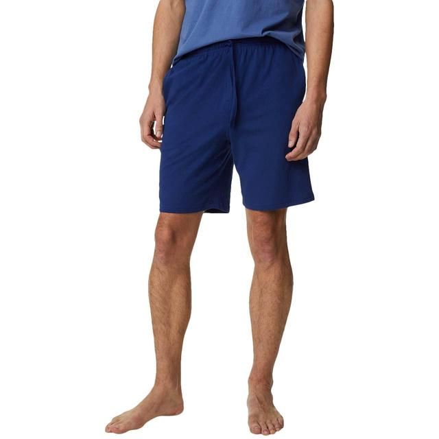 M&S Cotton Rich Jersey Shorts S-XL Blue