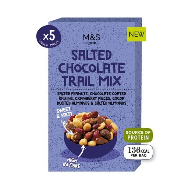 M&S Salted Chocolate Trail Mix   5 x 25g GOODS M&S   