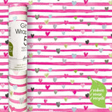 Pink Ribbon Hearts Gift Wrap Roll   5m GOODS M&S   