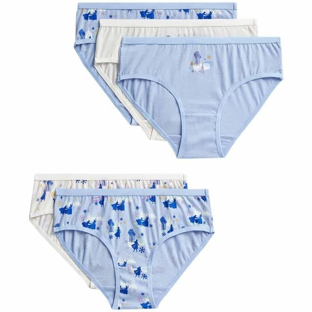 M&S Girls Pure Cotton Frozen Knickers 2-3 Years Blue 5 pk   5 per pack GOODS M&S   