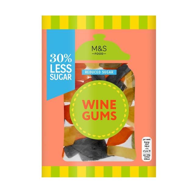 M&S 30% Reduced Sugar Wine Gums   175g GOODS M&S   