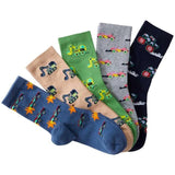 M&S Kids Cotton Transport Socks 5 Pack GOODS M&S   