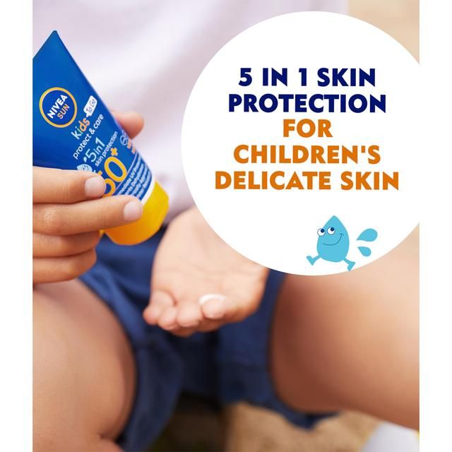 NIVEA SUN Kids Protect & Care SPF 50+ Sun Cream Pocket Size   50ml