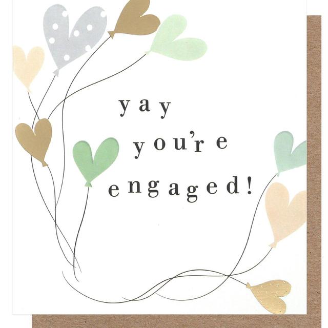 Yay You're Engaged Growing Hearts Card GOODS M&S   