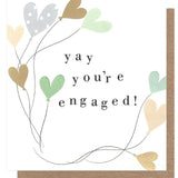 Yay You're Engaged Growing Hearts Card GOODS M&S   