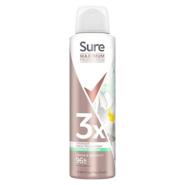 Sure Women Antiperspirant Deodorant Aerosol Max Pro Freesia & Water Lily   150ml GOODS M&S   