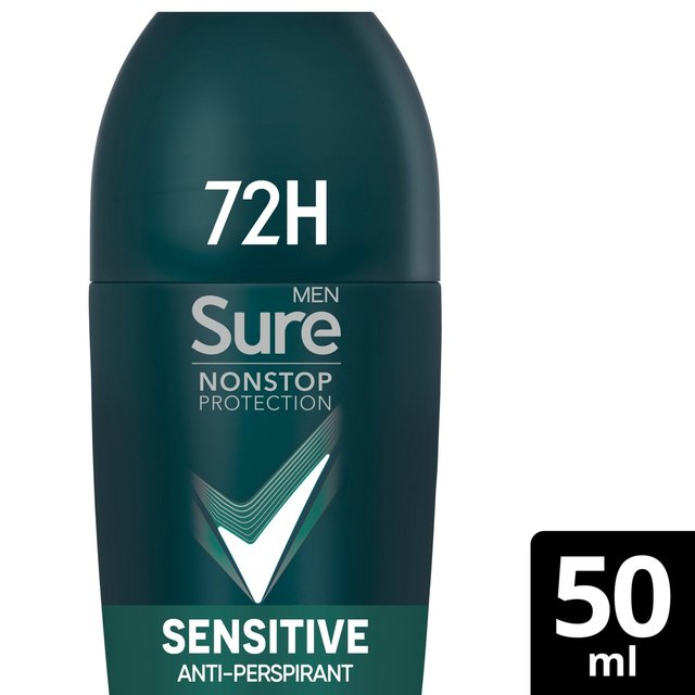 Sure Men Antiperspirant Deodorant Roll On Nonstop Sensitive   50ml GOODS M&S   