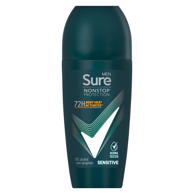 Sure Men Antiperspirant Deodorant Roll On Nonstop Sensitive   50ml