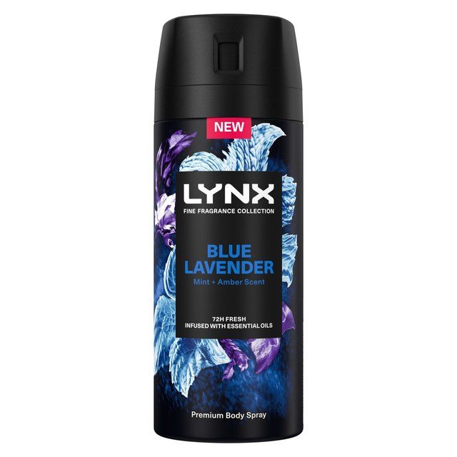 Lynx Fine Fragrance Collection Premium Deodorant Bodyspray Blue Lavender   150ml